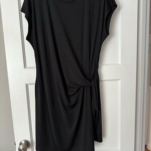 Nicole Miller Elegant Black Dress with Side Knot NWOT